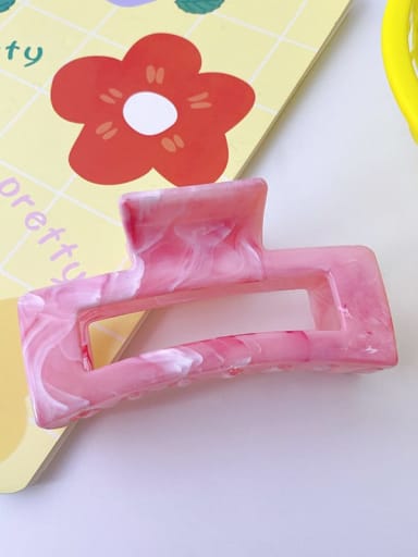 Pink 8.5cm Alloy Cellulose Acetate Trend Geometric  Multi Color Jaw Hair Claw