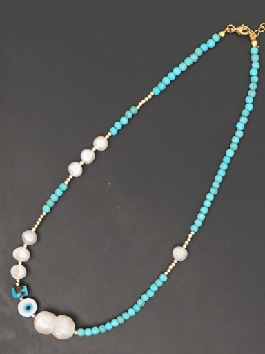 ZZ N200096 Stainless steel Round Bohemia Miyuki beads Pure handmade Necklace
