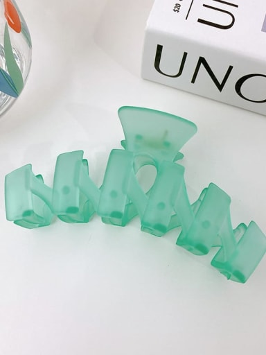 green Alloy Resin Trend Geometric  Jaw Hair Claw