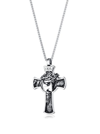 custom Stainless steel Cross Vintage Regligious Necklace