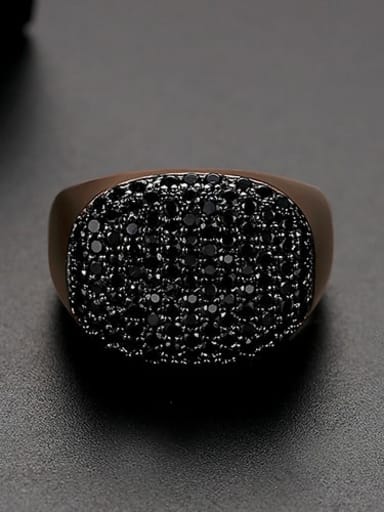 Copper Rhinestone Geometric Minimalist  Free Size Band Ring