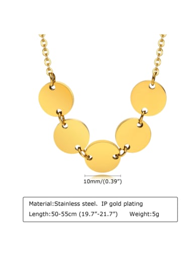 NC 1259G 5 Stainless steel Geometric Minimalist Necklace