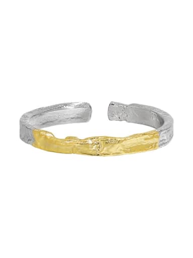 JA817 925 Sterling Silver Geometric Minimalist Band Ring