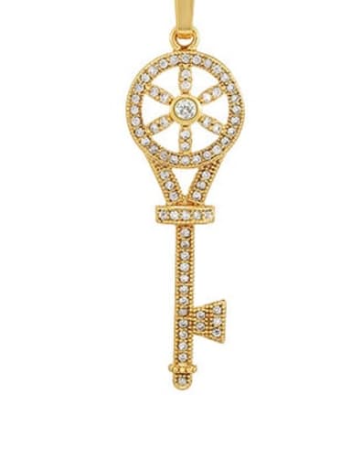 Gold (including chain) Alloy Cubic Zirconia Key Dainty Necklace