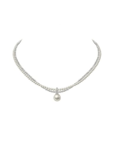 925 Sterling Silver Irregular Vintage Multi Strand Necklace