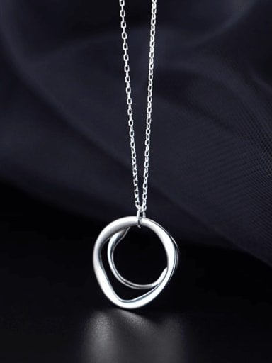 Necklace Silver 925 Sterling Silver Geometric Minimalist Necklace