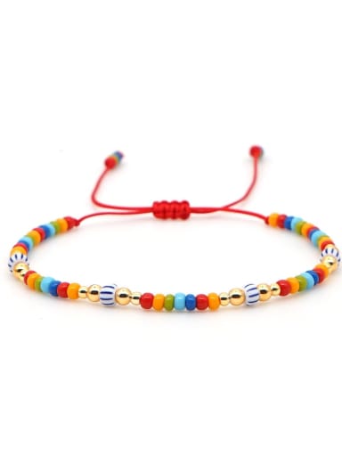 Stainless steel Miyuki beads Multi Color Geometric Bohemia Adjustable Bracelet