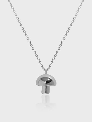 custom 925 Sterling Silver Minimalist Mushroom  Pendant Necklace