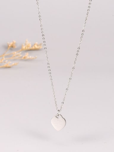 Titanium Steel  Minimalist Heart Pendant Necklace