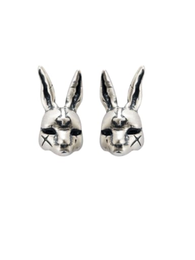 925 Sterling Silver Rabbit Vintage Stud Earring
