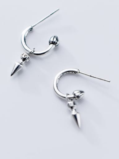 925 Sterling Silver Cone Minimalist Huggie Earring