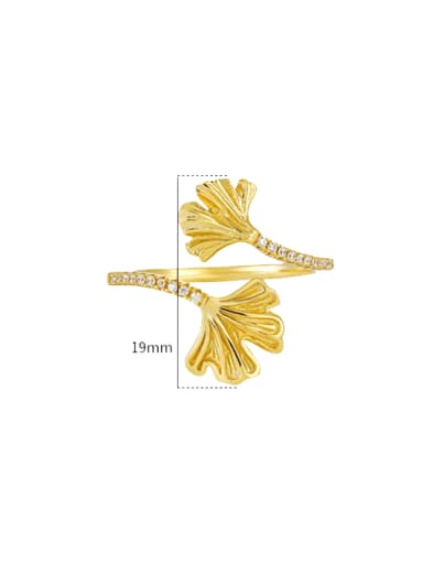 18K gold ? adjustable size 16 ? 925 Sterling Silver Cubic Zirconia Flower Minimalist Band Ring