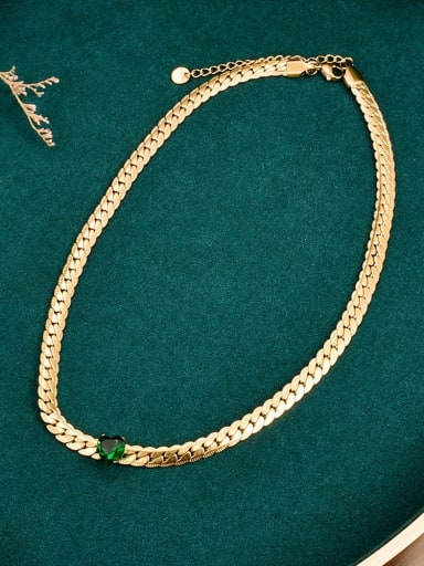 Titanium Steel Vintage Snake bone chain Necklace