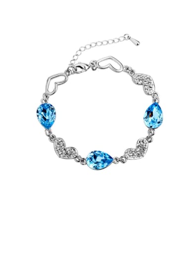Alloy Crystal Water Drop Minimalist Bracelet