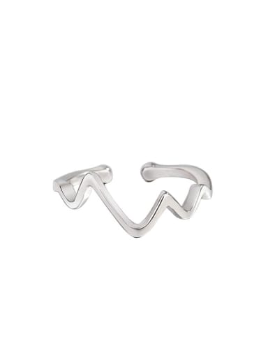 925 Sterling Silver Smooth Heart Minimalist Midi Ring