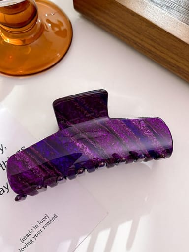 Stripe deep purple 9cm Cellulose Acetate Trend Geometric Alloy Multi Color Jaw Hair Claw