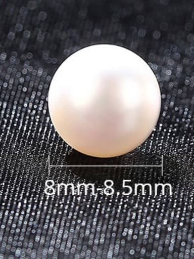 8 3I11 925 Sterling Silver Freshwater Pearl Round Minimalist Stud Earring
