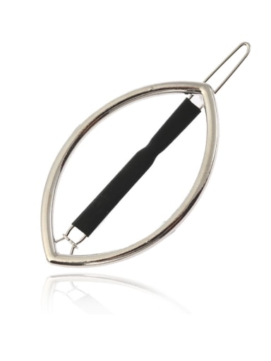 platinum black leather tube Alloy Minimalist Geometric Hair Pin