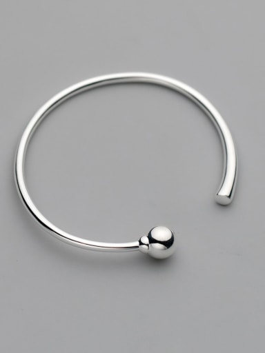925 Sterling Silver Geometric Minimalist Cuff Bangle