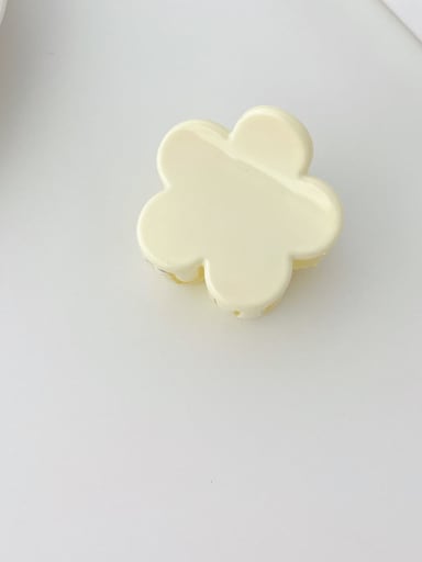 Off white 4cm Alloy Resin Cute Flower  Jaw Hair Claw