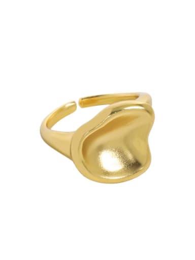 18K gold [7 adjustable] 925 Sterling Silver Smooth Geometric Minimalist Band Ring