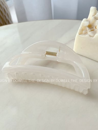 Transparent white 11.5cm Alloy Resin Trend Geometric  Multi Color Jaw Hair Claw