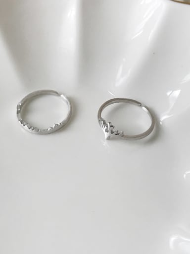 925 Sterling Silver Geometric Minimalist Midi Ring