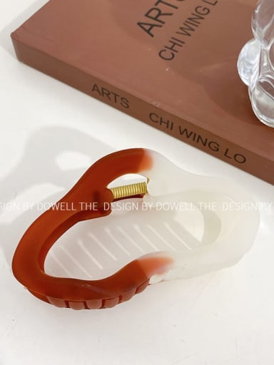 Frosted Orange Alloy Resin Minimalist Geometric  Multi Color Jaw Hair Claw