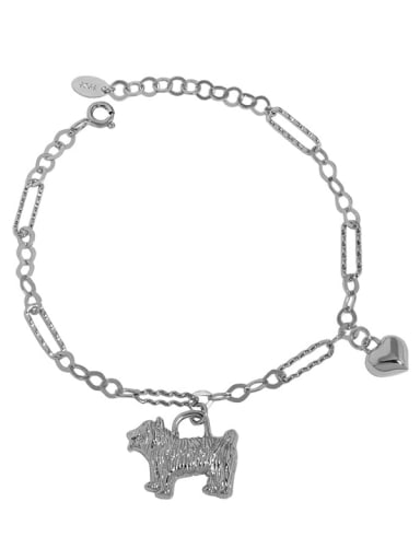 925 Sterling Silver Zodiac Vintage Link Bracelet