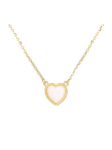 custom 925 Sterling Silver Shell Heart Minimalist Necklace