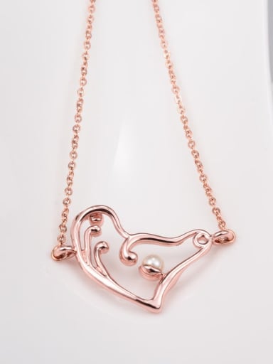 Titanium Hollow heart Minimalist pendant Necklace