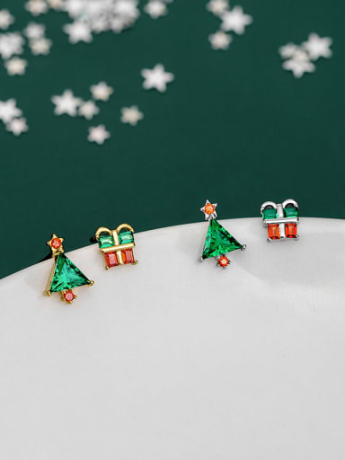 925 Sterling Silver Christmas Seris Cute Stud Earring