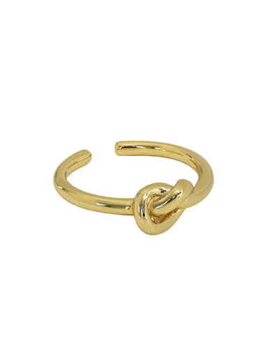 Art007 [gold] 925 Sterling Silver Hollow knot Vintage Band Ring