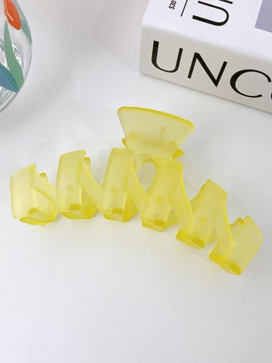 yellow Alloy Resin Trend Geometric  Jaw Hair Claw