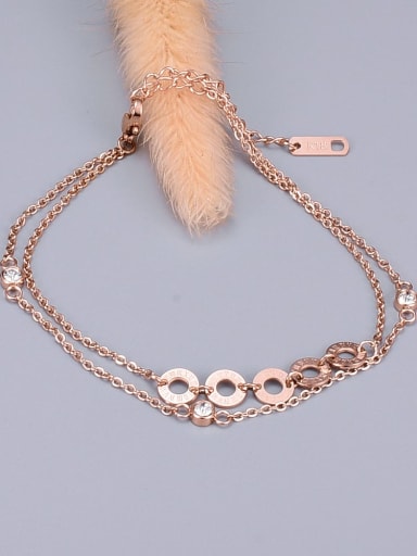 Hollow Round Double classic Anklet