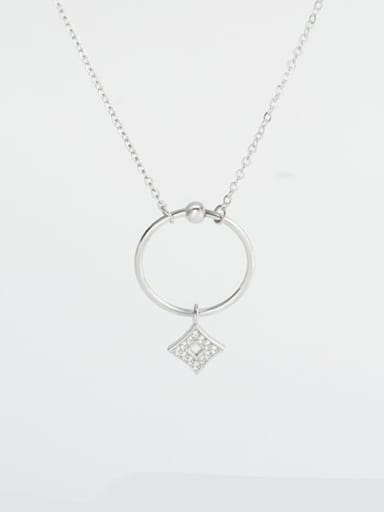 925 Sterling Silver   Geometric Minimalist Necklace