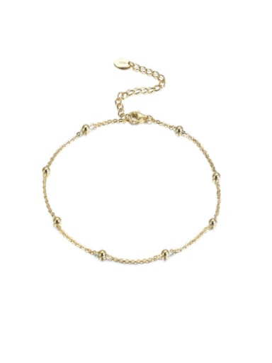 14K gold 21+ 5CM 925 Sterling Silver Minimalist  Chain Anklet
