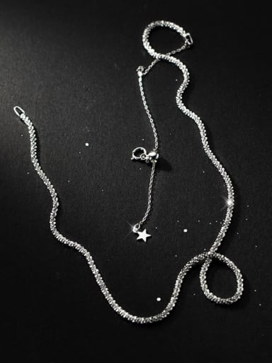 925 Sterling Silver Round Minimalist Chain Necklace