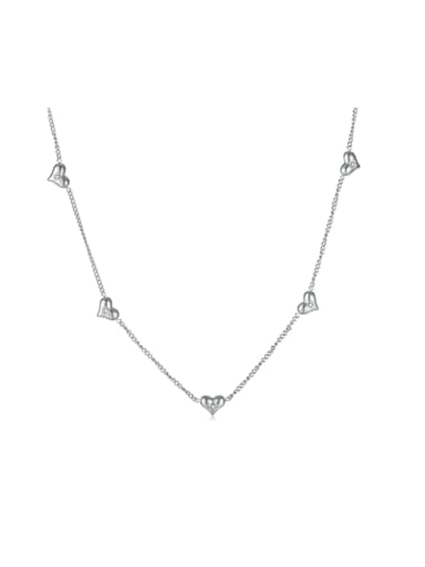GX2373 Steel Necklace Stainless steel Heart Minimalist Necklace