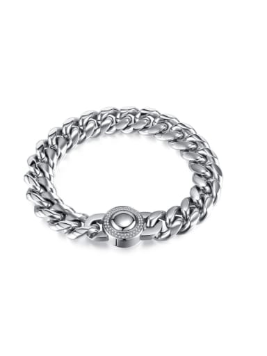 Titanium Steel Geometric Chain Hip Hop Link Bracelet