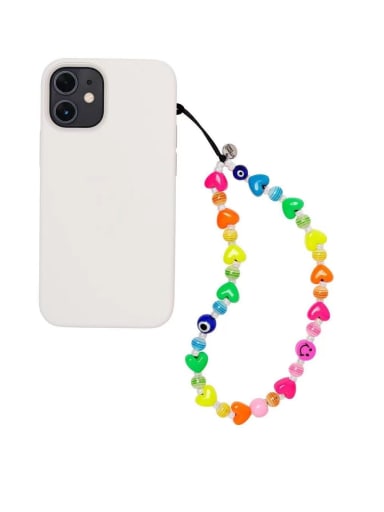 custom Multi Color Acrylic Heart Bohemia Mobile Phone Accessories