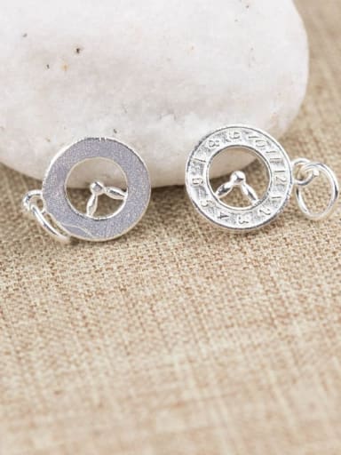 925 Sterling Silver With Vintage Clock  Pendant Diy Accessories