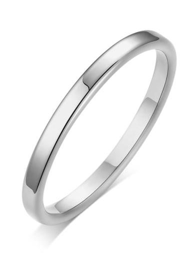 R 487 steel color   (Width 2MM) Titanium Steel Geometric Minimalist Band Ring