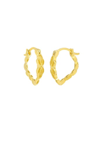 18K Gold 925 Sterling Silver Cubic Zirconia Geometric Minimalist Huggie Earring