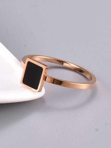 Titanium Steel Acrylic Square Minimalist Band Ring