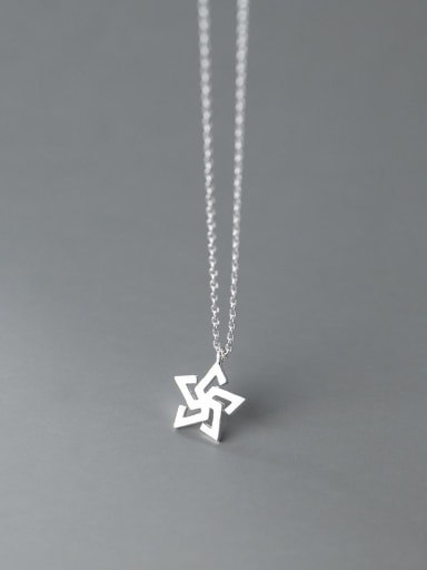 925 Sterling Silver Snowflake Minimalist Necklace