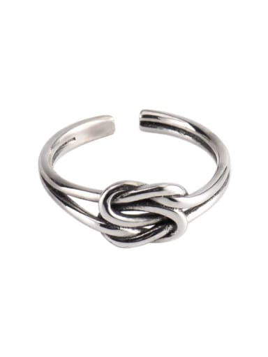 925 Sterling Silver knot Vintage Band Ring