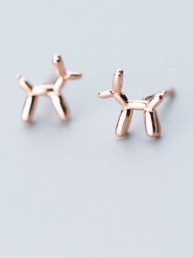 925 Sterling Silver  Minimalist Dog Stud Earring