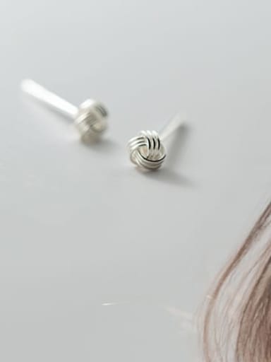 S925 silver pair Silver 3mm 925 Sterling Silver Ball Vintage Stud Earring