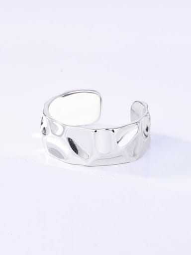 Rd0075 platinum 925 Sterling Silver Geometric Minimalist Band Ring